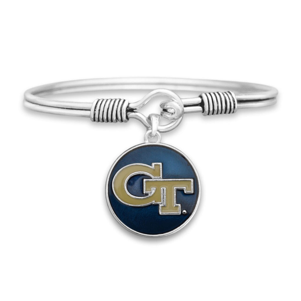 Georgia Tech Hook Bangle Bracelet - Fan Sparkle