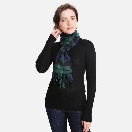 Green Plaid Scarf - Fan Sparkle