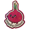 Happy Onion Sticker - Fan Sparkle