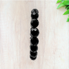 Black Czech Glass Stretch Bracelet - Fan Sparkle