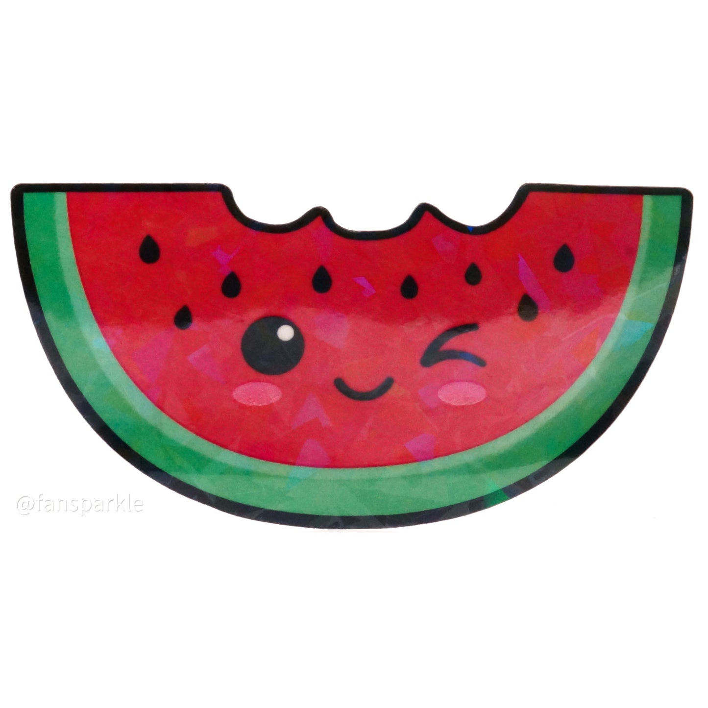 Kawaii Watermelon Sticker - Fan Sparkle