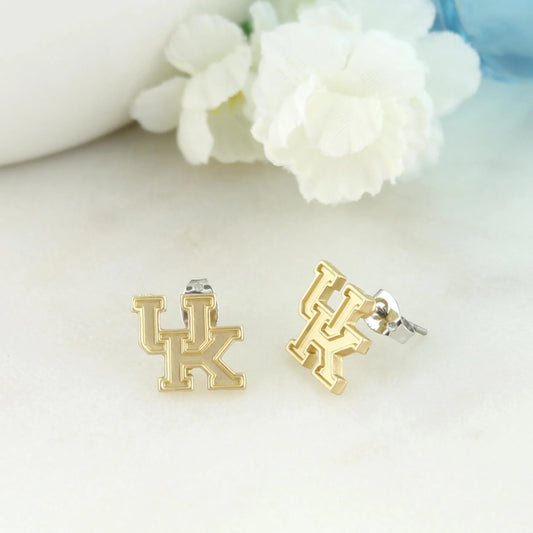 Kentucky Gold Plated Logo Stud Earrings - Fan Sparkle