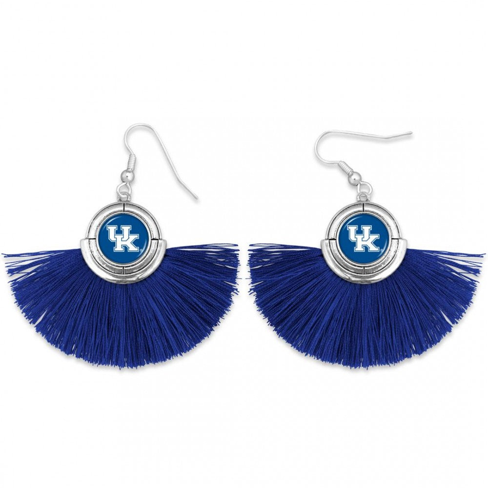 Kentucky Tassel Fan Earrings - Fan Sparkle