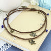 Kentucky Wood Bead Stretch Necklace - Fan Sparkle