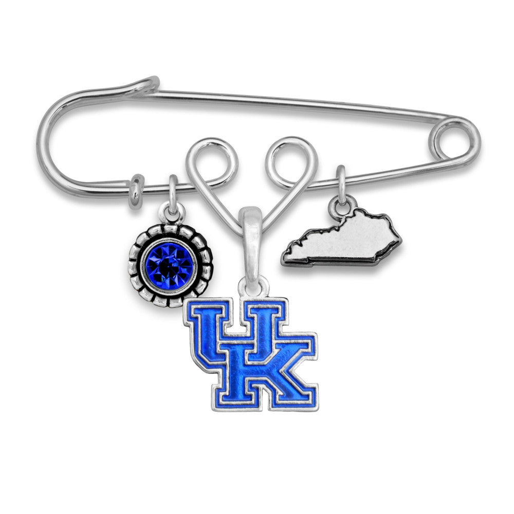 Kentucky Multi Charm & Rhinestone Pin - Fan Sparkle