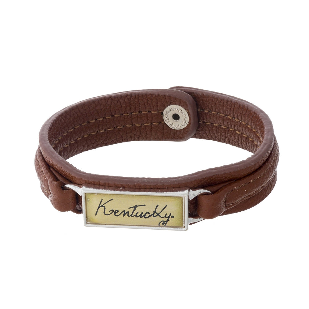 Kentucky Leatherette Snap Bracelet - Fan Sparkle