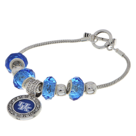 Kentucky Rhinestone Toggle Bracelet - Fan Sparkle