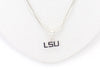 LSU Enamel Logo Necklace - Fan Sparkle