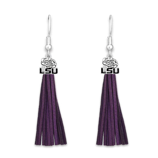 LSU Logo Tassel Earrings - Fan Sparkle
