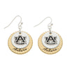 Auburn Layered Disc Earrings - Fan Sparkle