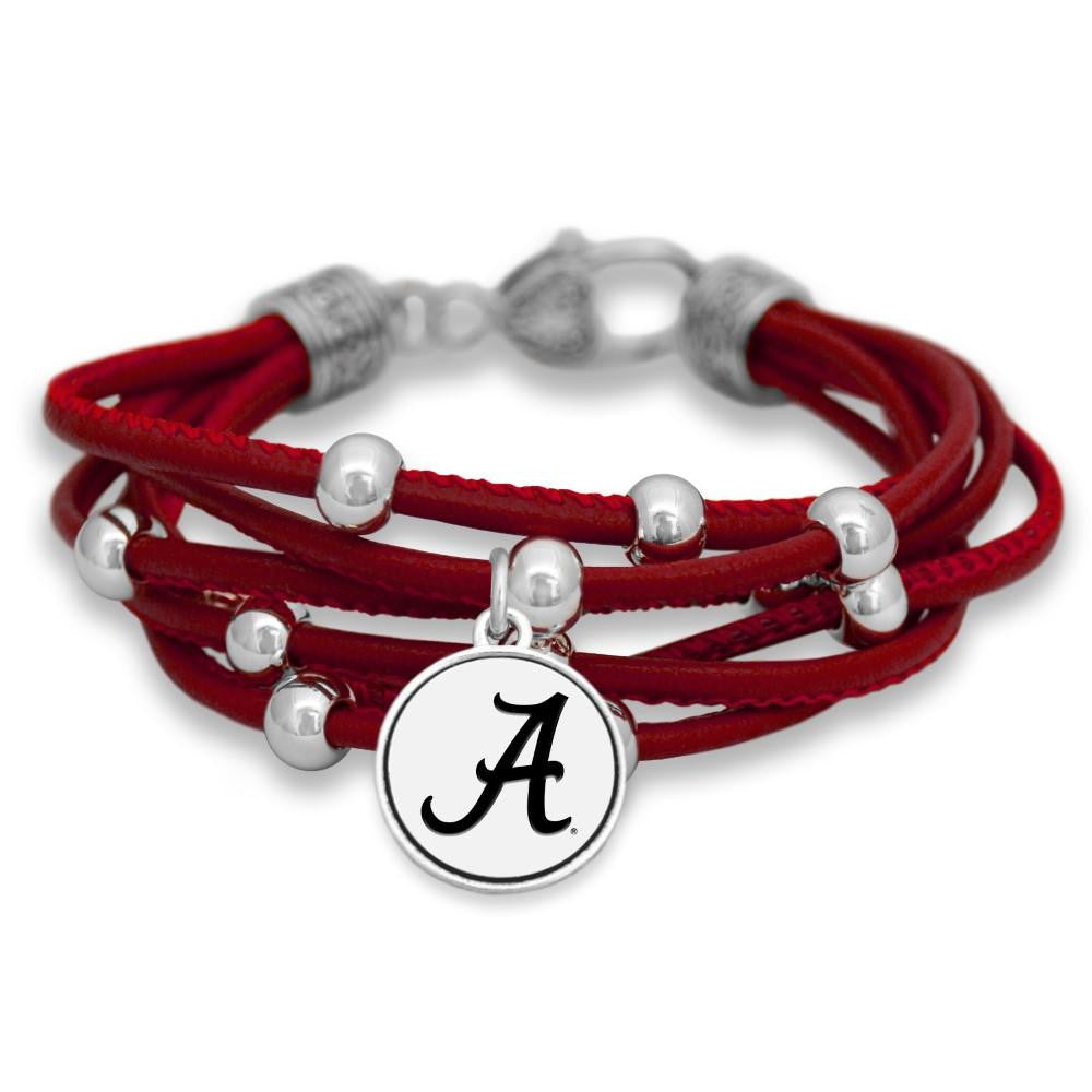 Alabama Leatherette Multi Cord Bracelet - Fan Sparkle