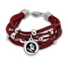 Florida State Leatherette Multi Cord Bracelet - Fan Sparkle