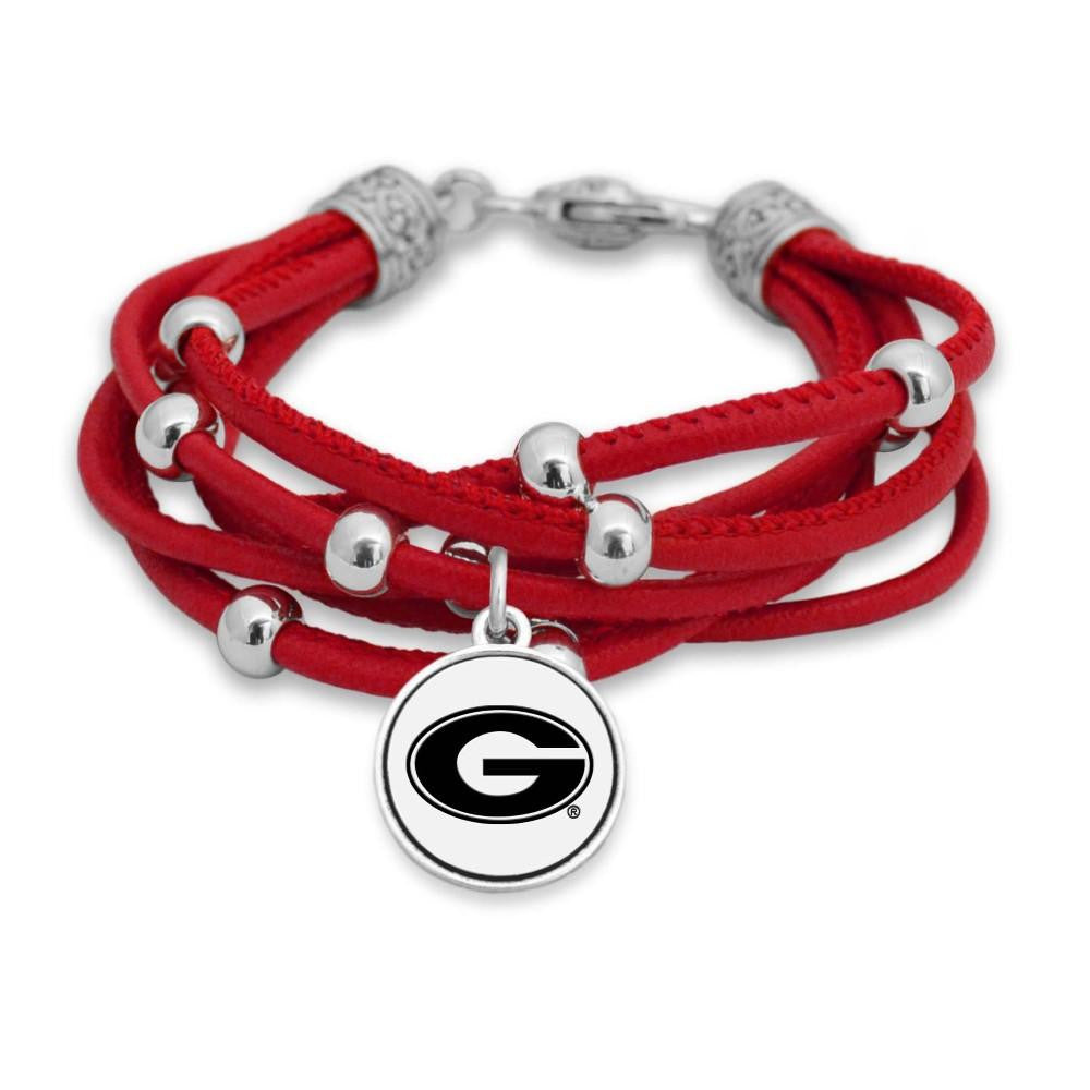 Georgia Leatherette Multi Cord Bracelet - Fan Sparkle