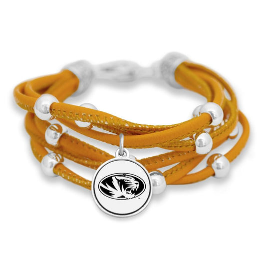 Missouri Leatherette Multi Cord Bracelet - Fan Sparkle