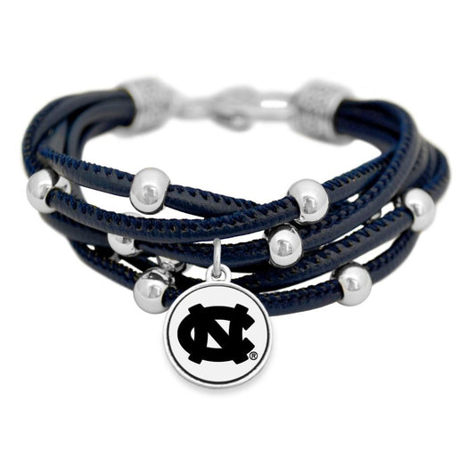 UNC Leatherette Multi Cord Bracelet - Fan Sparkle