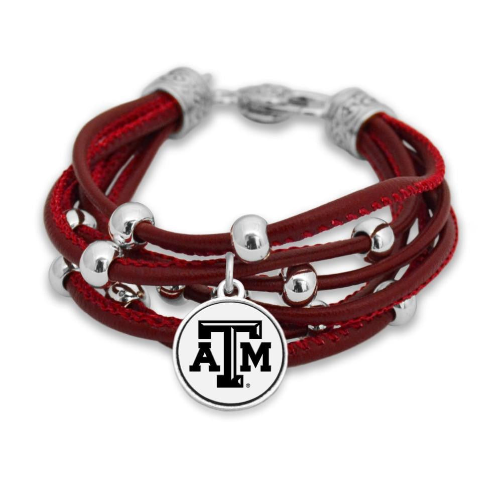 Texas A&M Leatherette Multi Cord Bracelet - Fan Sparkle