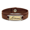 Alabama Leatherette Snap Bracelet - Fan Sparkle
