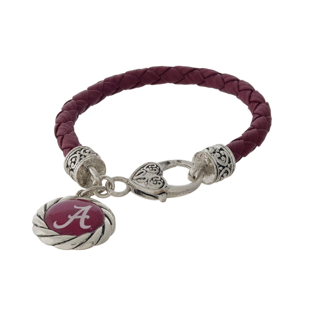 Alabama Leatherette Cord Bracelet - Fan Sparkle