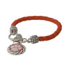 Clemson Leatherette Cord Bracelet - Fan Sparkle