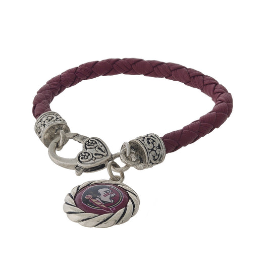 Florida State Leatherette Cord Bracelet - Fan Sparkle