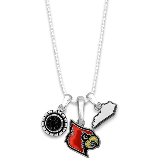 Louisville Multi Charm & Rhinestone Necklace - Fan Sparkle