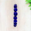 Light Cobalt Czech Glass Stretch Bracelet - Fan Sparkle