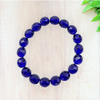 Light Cobalt Czech Glass Stretch Bracelet - Fan Sparkle