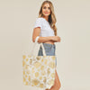 Metallic Sealife Print Beach Bag - Fan Sparkle