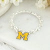 Michigan Logo Wrap Bracelet - Fan Sparkle