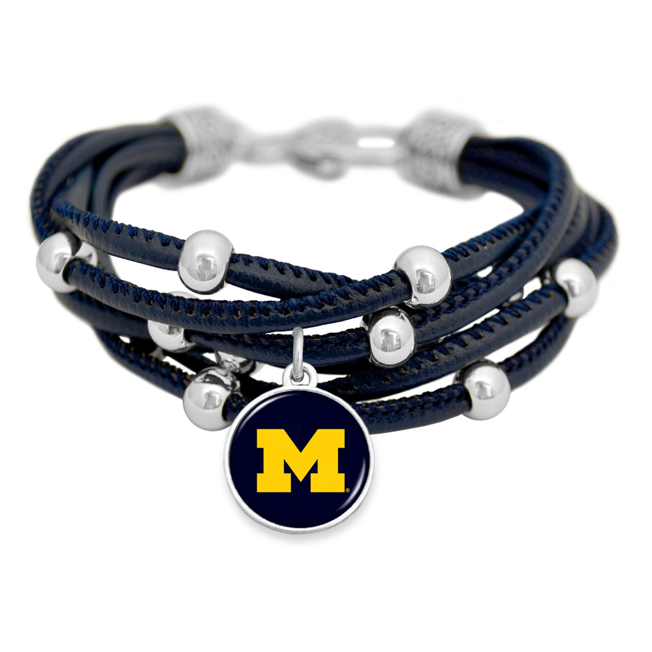 Michigan Leatherette Multi Cord Bracelet - Fan Sparkle