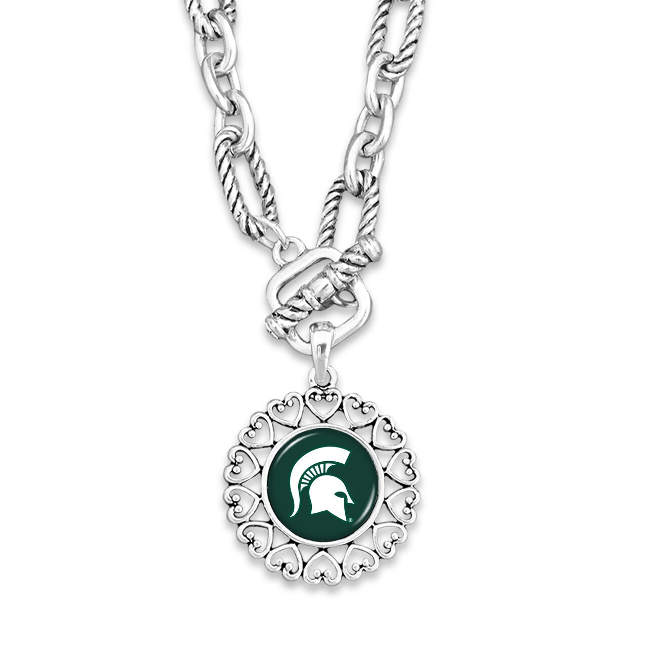 Michigan State Frills Necklace - Fan Sparkle
