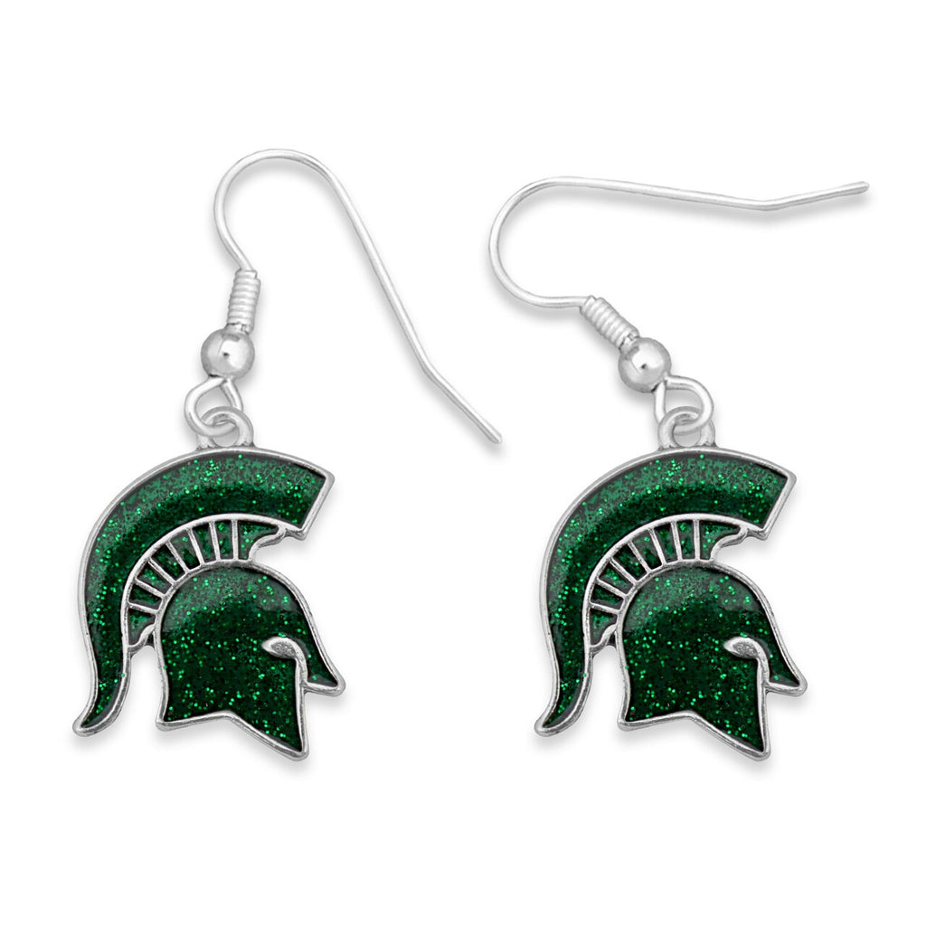 Michigan State Gameday Glitter Earrings - Fan Sparkle
