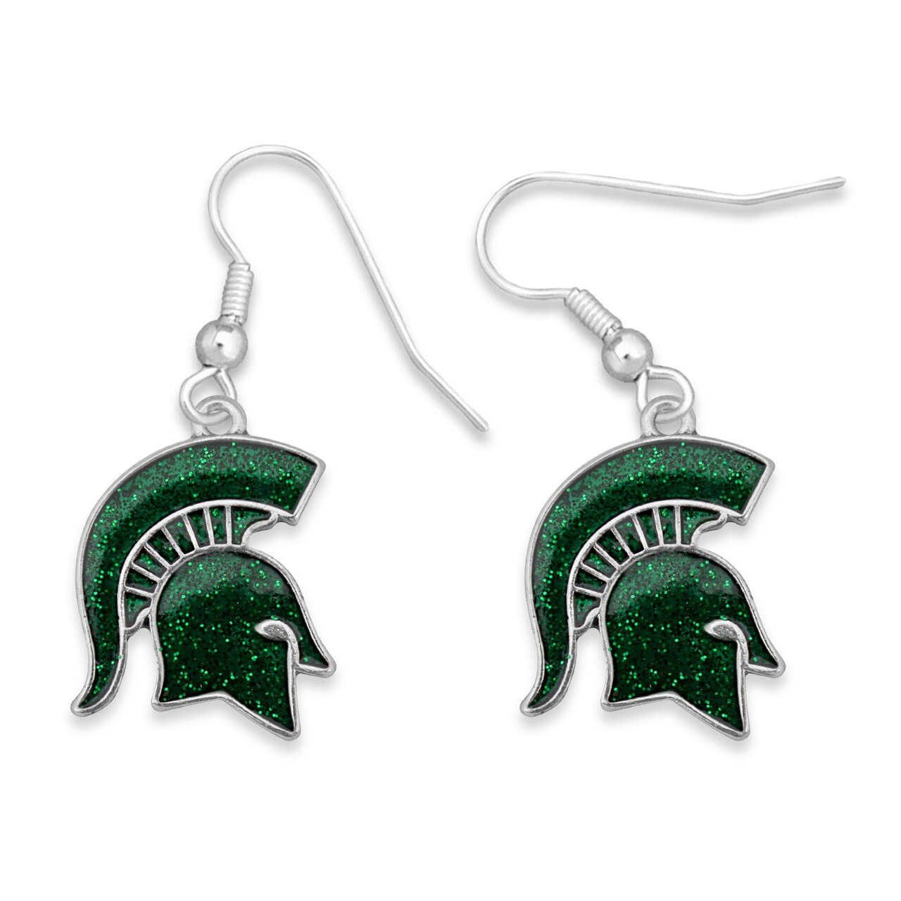 Michigan State Gameday Glitter Earrings - Fan Sparkle