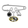 Missouri Multi Charm & Rhinestone Pin - Fan Sparkle