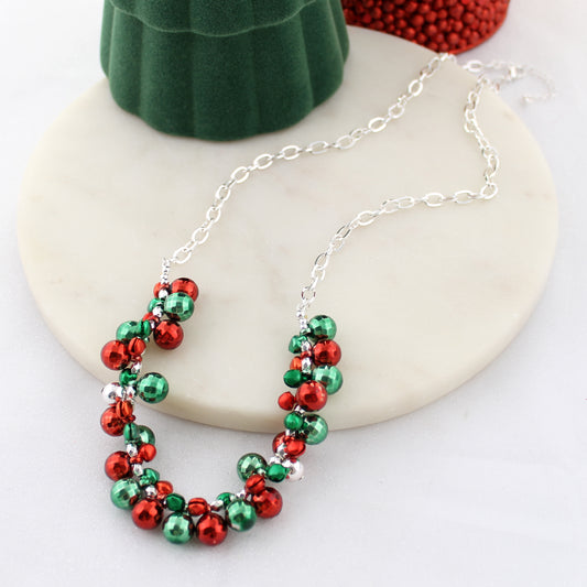Christmas Jingle Bell Bauble Chain Necklace