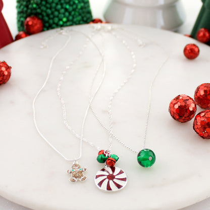 Christmas Jingle Bell Trio Necklace Set