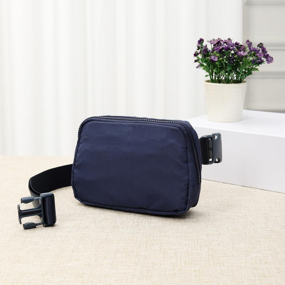 Navy Cross Body Nylon Belt Bag - Fan Sparkle