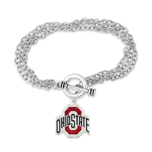 Ohio State Gameday Glitter Bracelet - Fan Sparkle