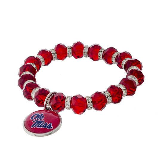 Ole Miss Stretch Bracelet - Fan Sparkle