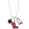 Ole Miss Multi Charm & Rhinestone Necklace - Fan Sparkle