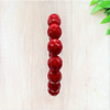 Opaque Red Czech Glass Stretch Bracelet - Fan Sparkle