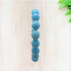 Opaque Turquoise Czech Glass Stretch Bracelet - Fan Sparkle