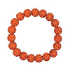 Orange Shamballa Beaded Stretch Bracelet - Fan Sparkle