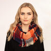Orange/Blue Infinity Scarf - Fan Sparkle