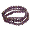 Purple Crystal Stretch Bracelet - Fan Sparkle