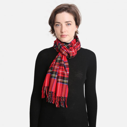 Red Plaid Scarf - Fan Sparkle