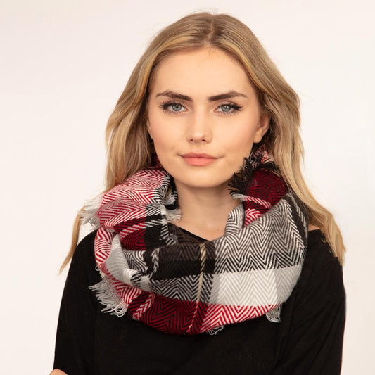 Red/Black Infinity Scarf - Fan Sparkle