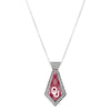 Oklahoma Rhinestone Tie Necklace - Fan Sparkle
