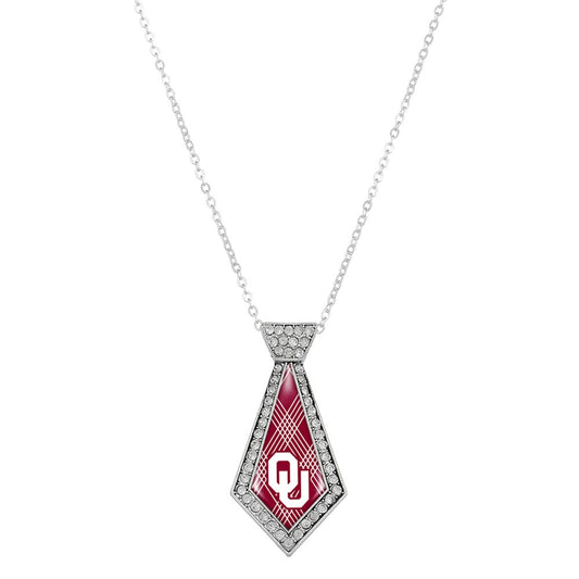 Oklahoma Rhinestone Tie Necklace - Fan Sparkle