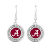Alabama Rhinestone Circle Earrings - Fan Sparkle